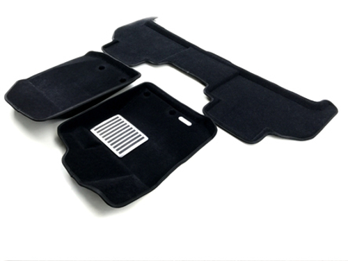 Коврики салона для LEXUS LX 570 (2012-) (с крепежом) Euromat 3D Lux черные. Арт. EM3D-005140