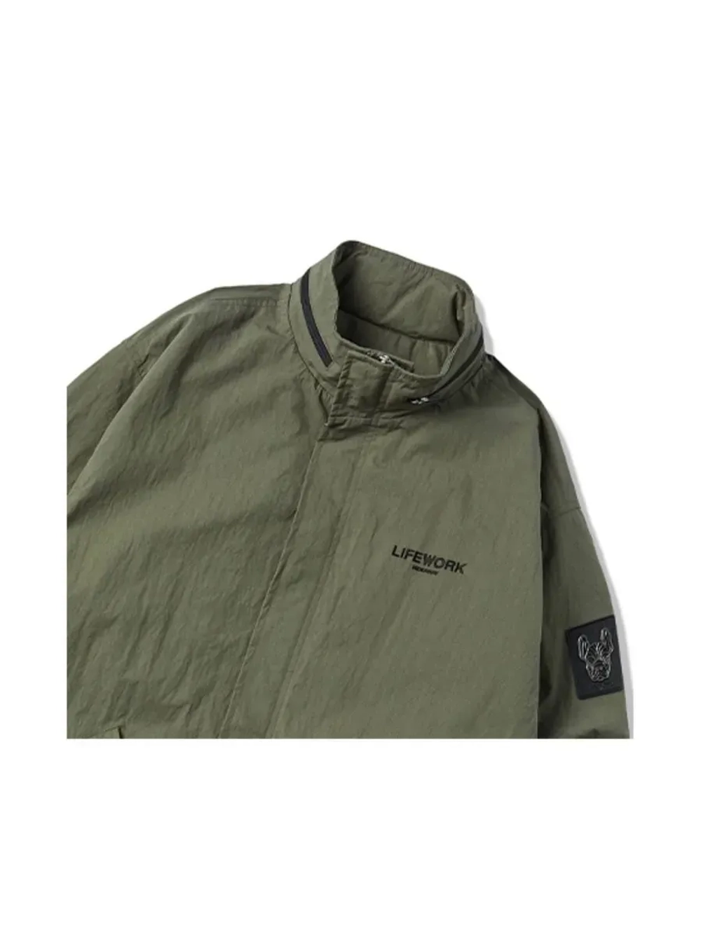 Удлиненная куртка с воротником-стойкой