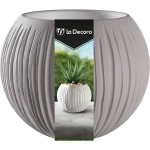 Кашпо для цветов пластиковое 0,3л d-13,3см «Сфера Мини» Серый жемчуг