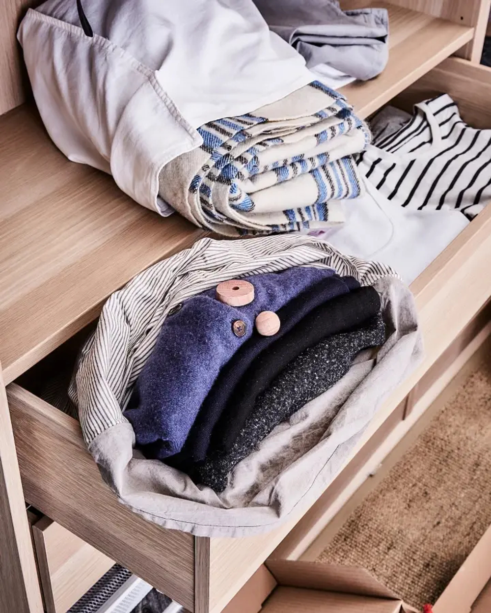 Полка - IKEA KOMPLEMENT, 100x58 см, под беленый дуб КОМПЛИМЕНТ ИКЕА