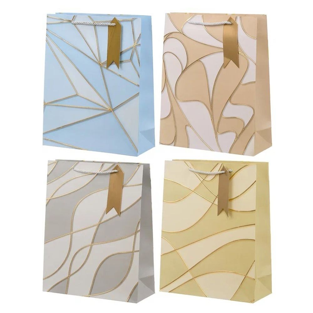 Подарочный пакет Basir, серия "Геометрия", 19,5*8*23,5 см, ассорти Подарочный пакет Basir, серия "Геометрия", 19,5*8*23,5 см, ассорти