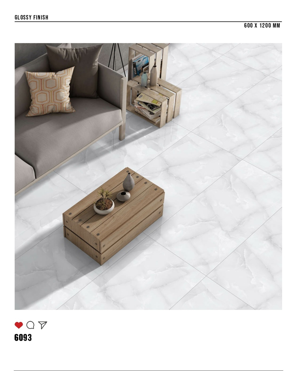 Керамогранит glossy №1 60х120, 6093