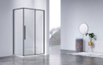 Душевой уголок Slim-N VSR-4SN8011CLB, 1100*800, черный, стекло прозрачное