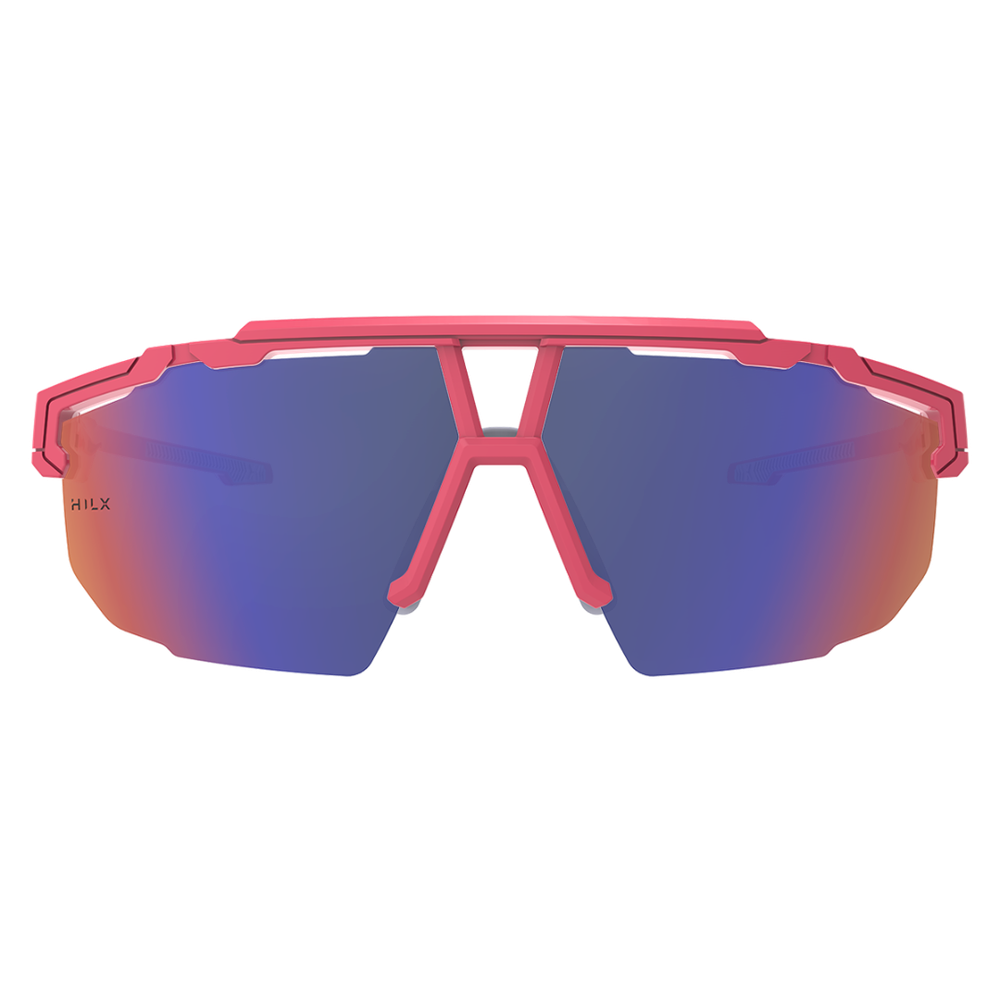 Спортивные очки HILX Specialist Matt Solid Magenta / Red Lens