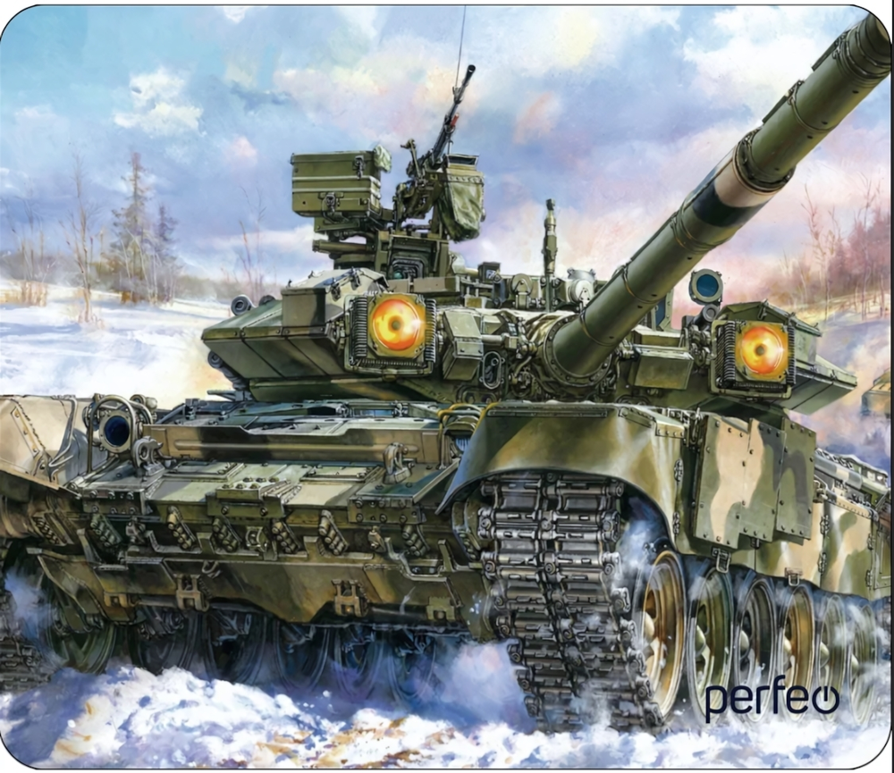 Perfeo Коврик для компьютерной мыши &quot;Tanks&quot;, Рис.8 (180*220*2 мм), ткань+резиновое основание