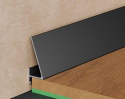 Щелевой плинтус Pro Design Corner 570 черный, 2600x15,5x35 мм