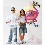Фольгированный шар-фигура «Happy Birthday. Фламинго», 107 см