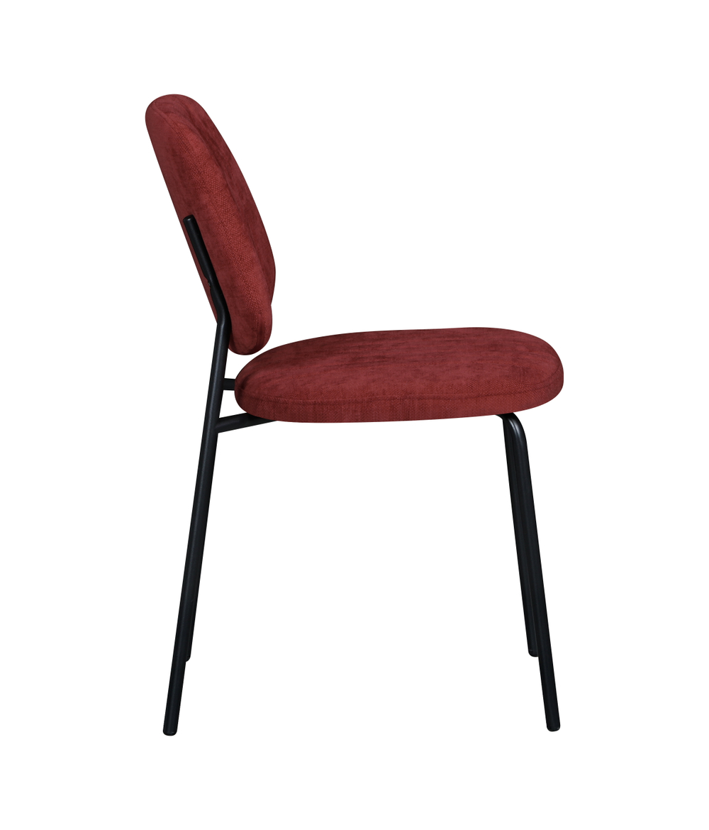 Стул обеденный Patrys бордовый шенилл