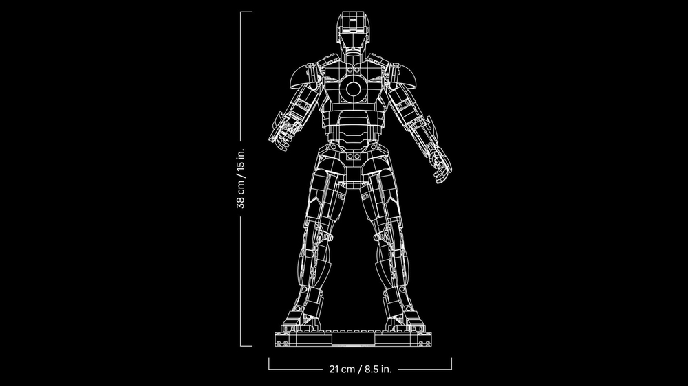 Конструктор Лего Марвел Железный Человек Mark 3 76344 | LEGO Marvel Iron Man MK3 коллекционная модель 1297 деталей 18+