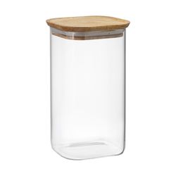 Банка для хранения квадратная Glass Acacia, 1,4 л