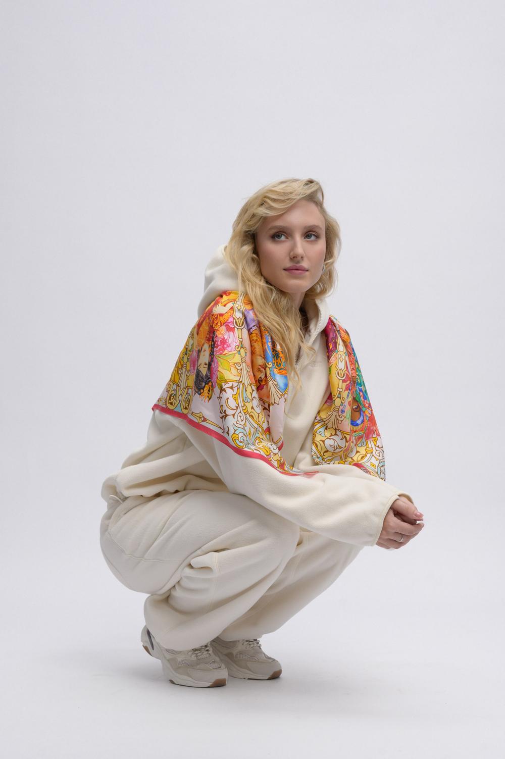 Платок «БРИКС 2024» 100% шёлк