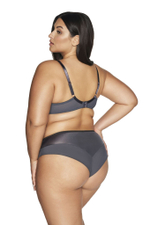 Трусики-бразилиана со средней линией талии Romance (Размер: L) (Цвет: серый)