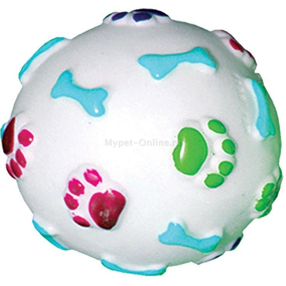 Игрушка для собак "Мяч с лапками и косточками", d110мм, Triol