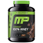 MusclePharm, Combat® 100%, порошок из сывороточного протеина, со вкусом шоколадного молока, 2,27 кг (5 фунтов)