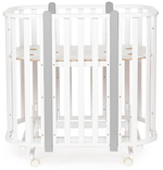 Кроватка-трансформер 5в1 Sweet Baby Palermo Белый/Серый с маятником