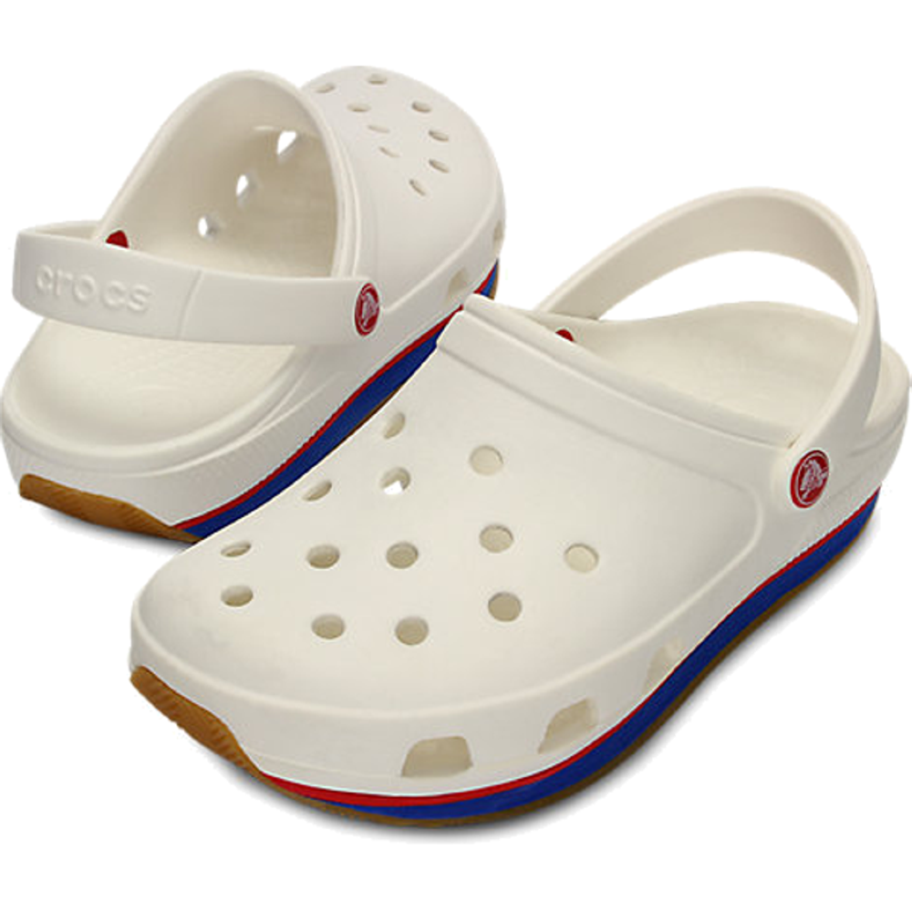 White and red crocs shop