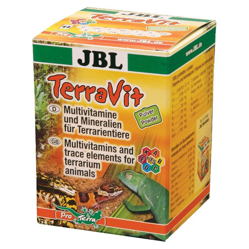 JBL TerraVit Pulver 100 г - препарат в виде попрошка с мультивитаминами и микроэлементами для рептилий