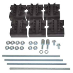 Набор держателей, для шин толщиной 5мм, 1-4 шины на полюс, 4 полюса