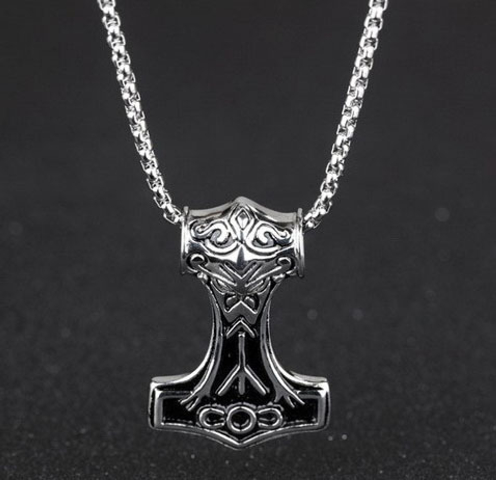 Мужской кулон "Молот Тора" Steelman 89293 с цепочкой 55 см