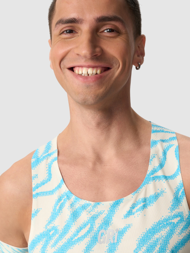 Майка мужская GRI Старт молочно-голубая