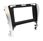 Комплект рамки с разъёмами 10" Toyota Camry 50 2011-2014 чёрная+серебро - Car-Smart 7048B