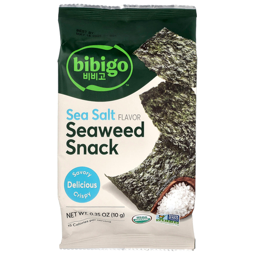 Bibigo, Seaweed Snack, морская соль, 10 г (0,35 унции)