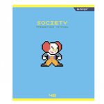 Тетрадь предметная "Обществознание" А5 48л., клетка, со справочным матер, скрепка, мелованный картон(стандарт), блок офсет, Alingar "My craft world"