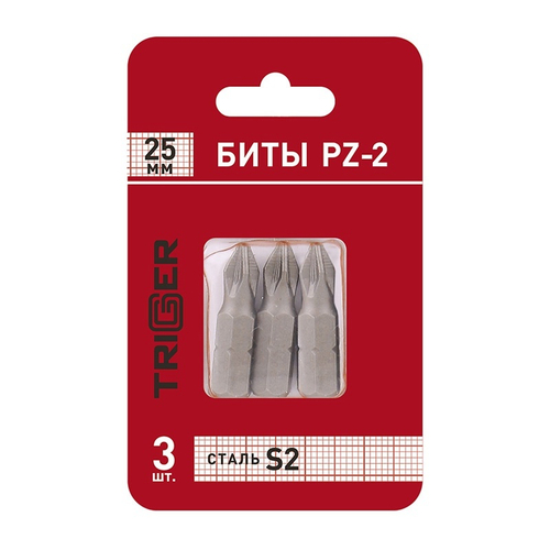 ТРИГГЕР 84964 Биты ПРОФИ PZ-2 25мм блистер уп.3шт---
