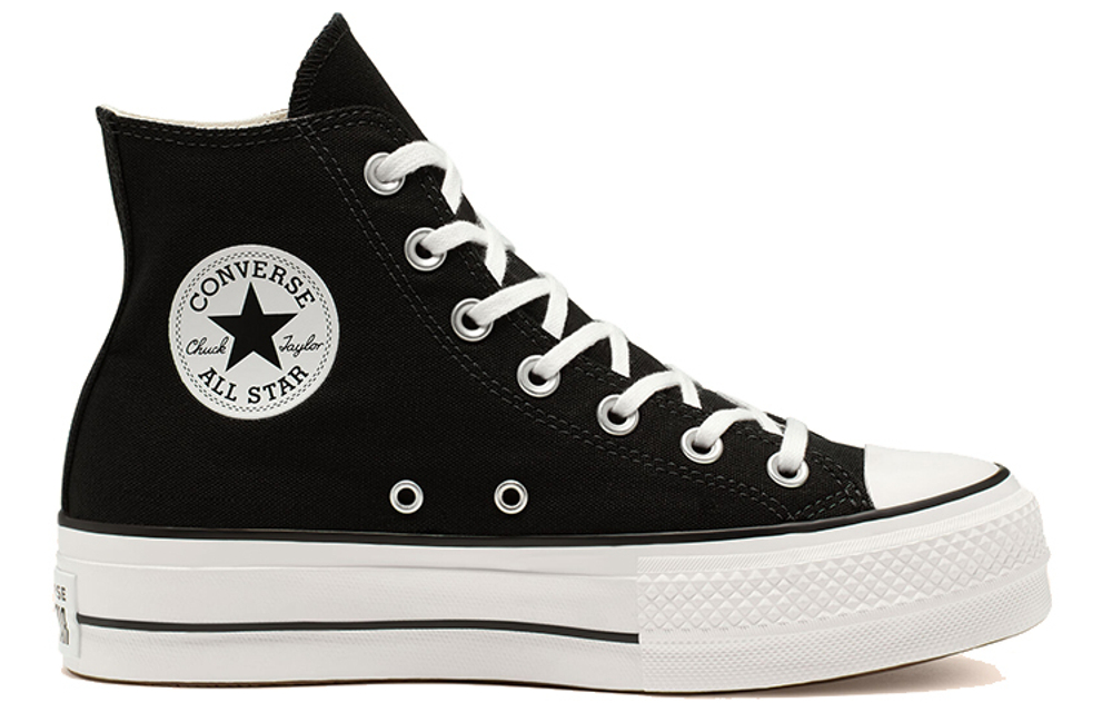 Converse All Star Get Tubed Chuck Taylor Canvas Platform High Top Elastic Bottom Classic All-match casual non-slip wear-resistant Lightweight High-top canvas shoes women's black and white