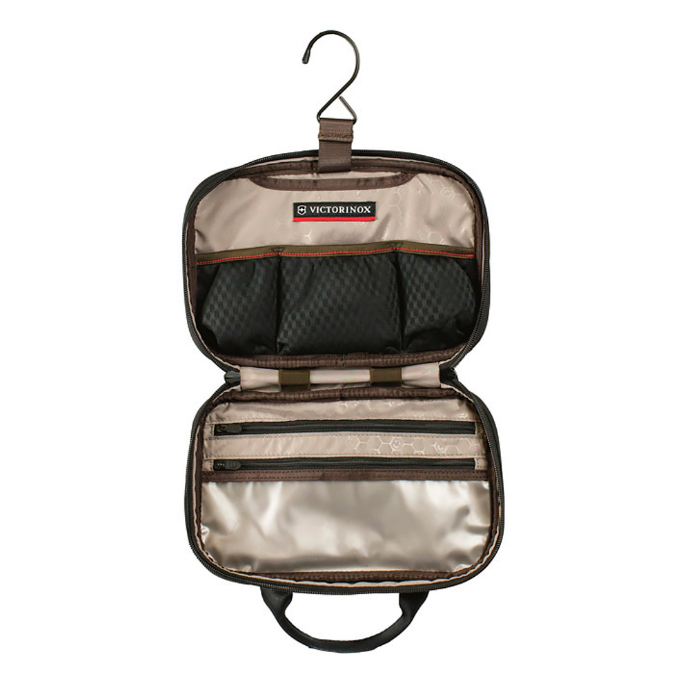 Несессер Victorinox Slimline Toiletry Kit, 2 отделения, черный, 25x6x15 см, 2 л