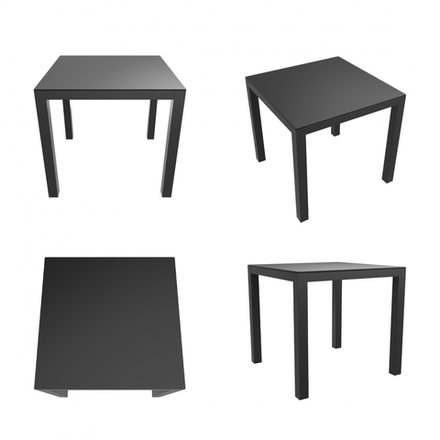 Стол обеденный Ideal Patio КАНА алюминий, стекло 80x80 см (4 ножки)