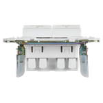 SKANDY Выключатель 2-клавишный с индикацией для отелей 10А SK-V16W арктический белый IEK