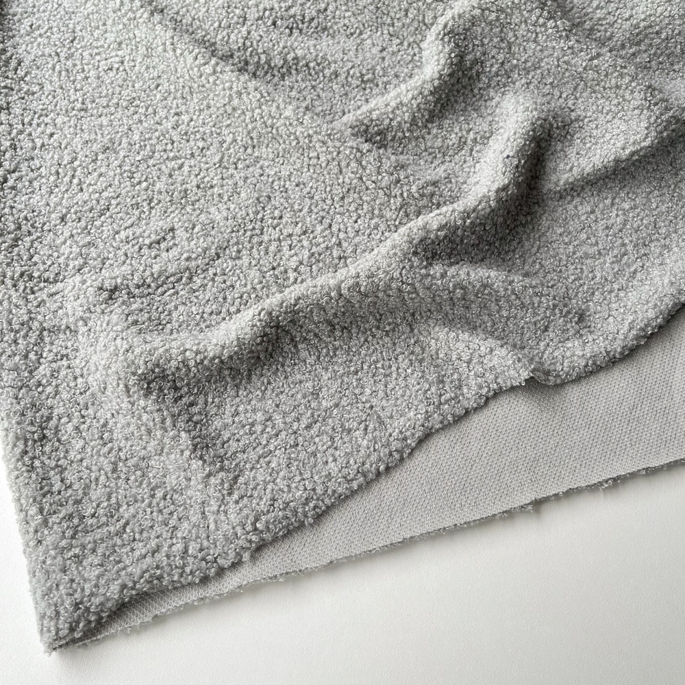 Трикотажный барашек/Букле Жемчужно-серый