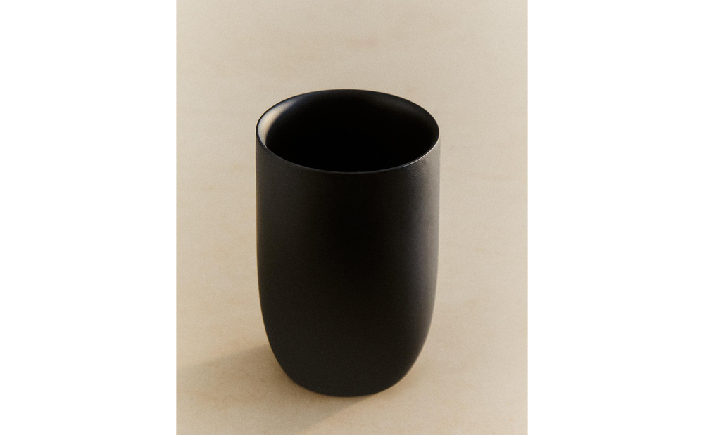 Zara Home стакан для ванной комнаты, пластик, чёрный