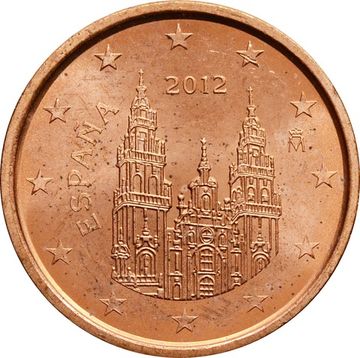 1 евроцент 2012 Испания (1 euro cent)