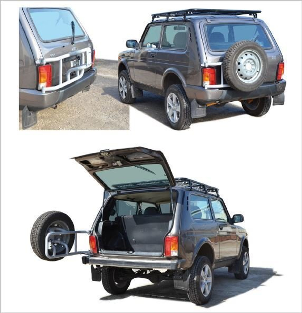 Кронштейн запасного колеса с доводчиком Niva 4x4/Legend/Urban