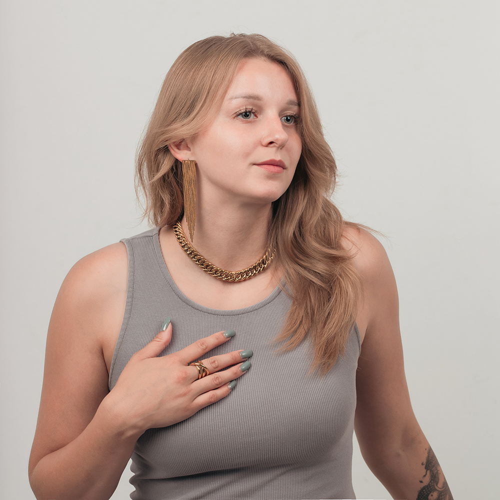 Серьги Fiore Luna Дождь AWE3086-G