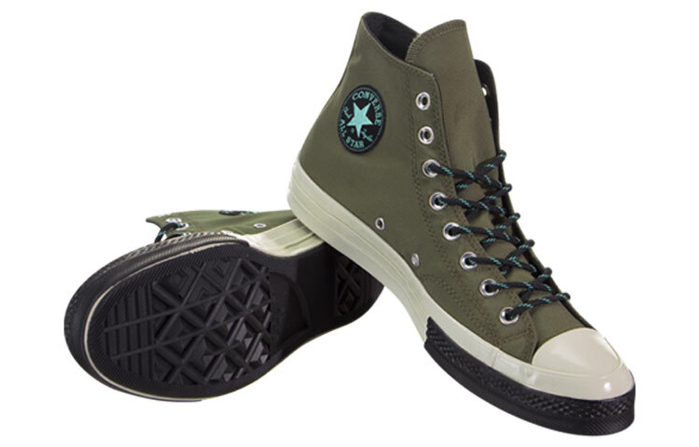 Converse 1970s Chuck Taylor comfortable casual lightweight high-top canvas shoes for men and women the same olive green