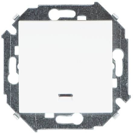 Одноклавишный выключатель с подсветкой Simon 15, 16А, 250В, винтовой зажим