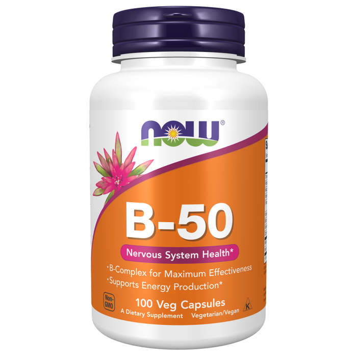 Витамины группы B, B-50, Now Foods, 100 вегетарианских капсул