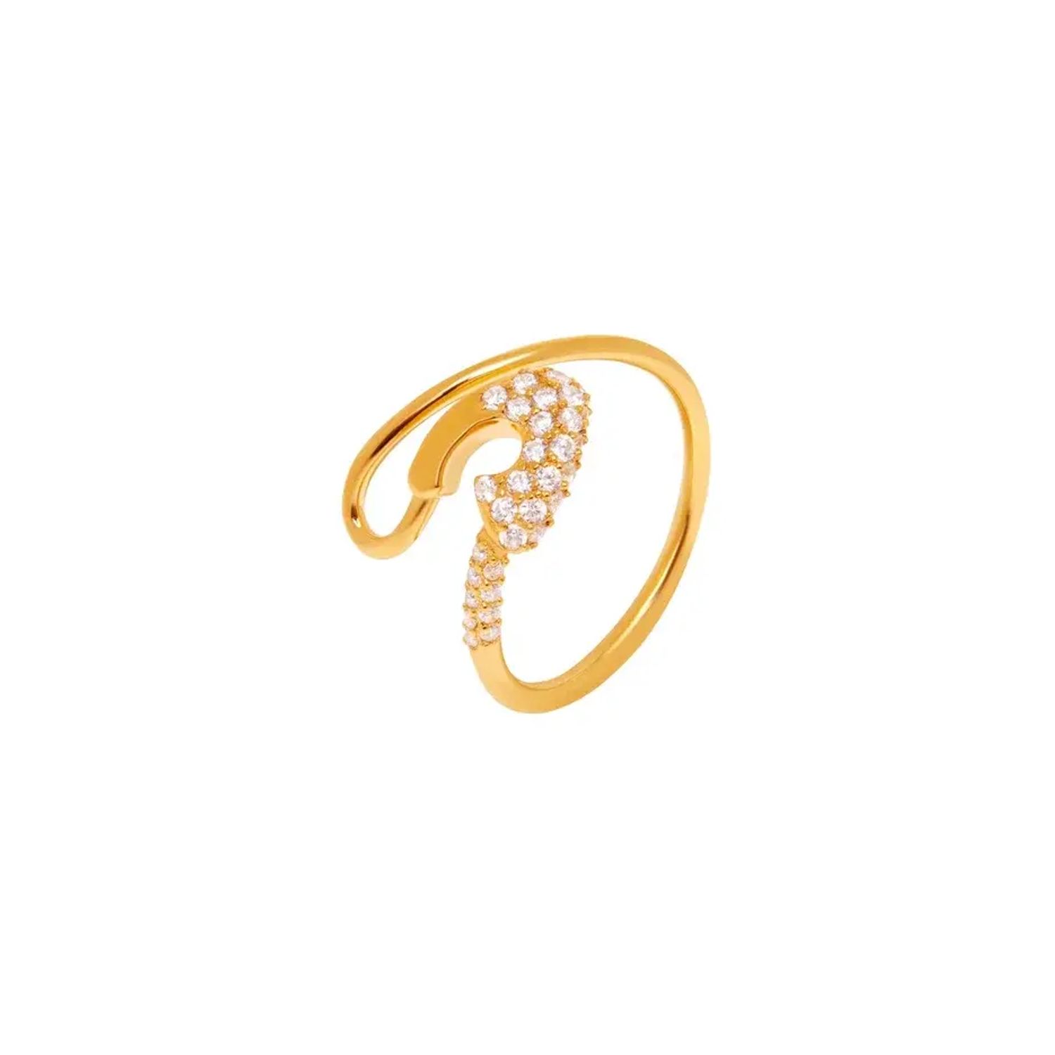 Кольцо Curved Pin Ring - Gold