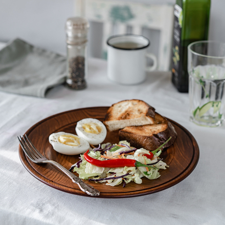 Деревянная плоская тарелка Art of Siberia из сибирского кедра серии Аристократ T143