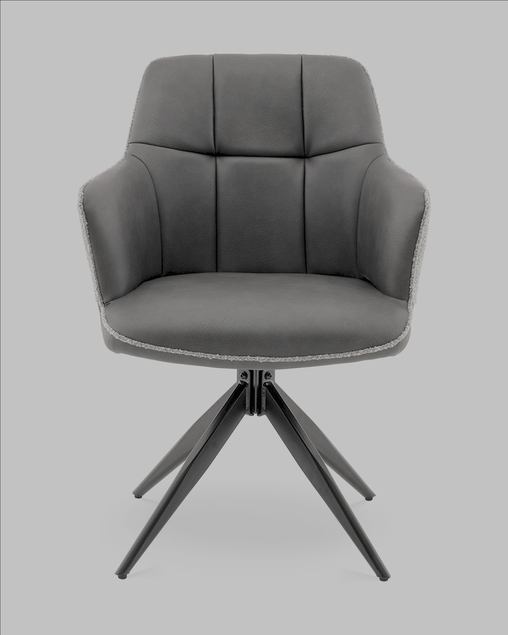 Стул обеденный Naya серый экокожа букле