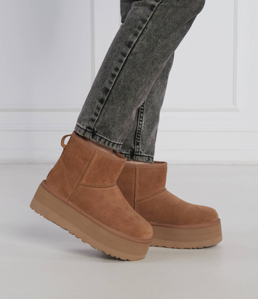 Кожаные угли classic mini platform UGG - коричневый(1134991)