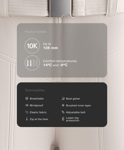 OYSHO Водонепроницаемые расклешенные эластичные брюки SKI с высокой посадкой, норка