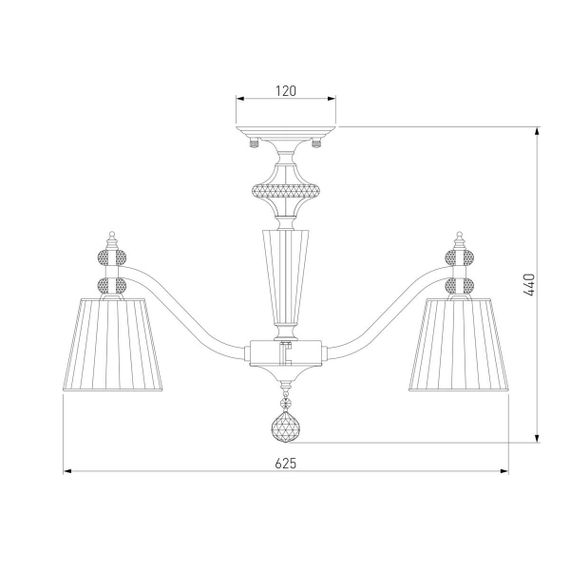 Потолочная люстра Eurosvet Diva 60122/5 хром