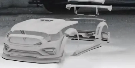 Карбоновый широкий обвес для Ford Mustang S550 2015-2023 Форд Мустанг тюнинг Robot robotbodykits