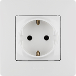 Розетка с заземлением без шторок 16А 250В белый ETIKA Legrand