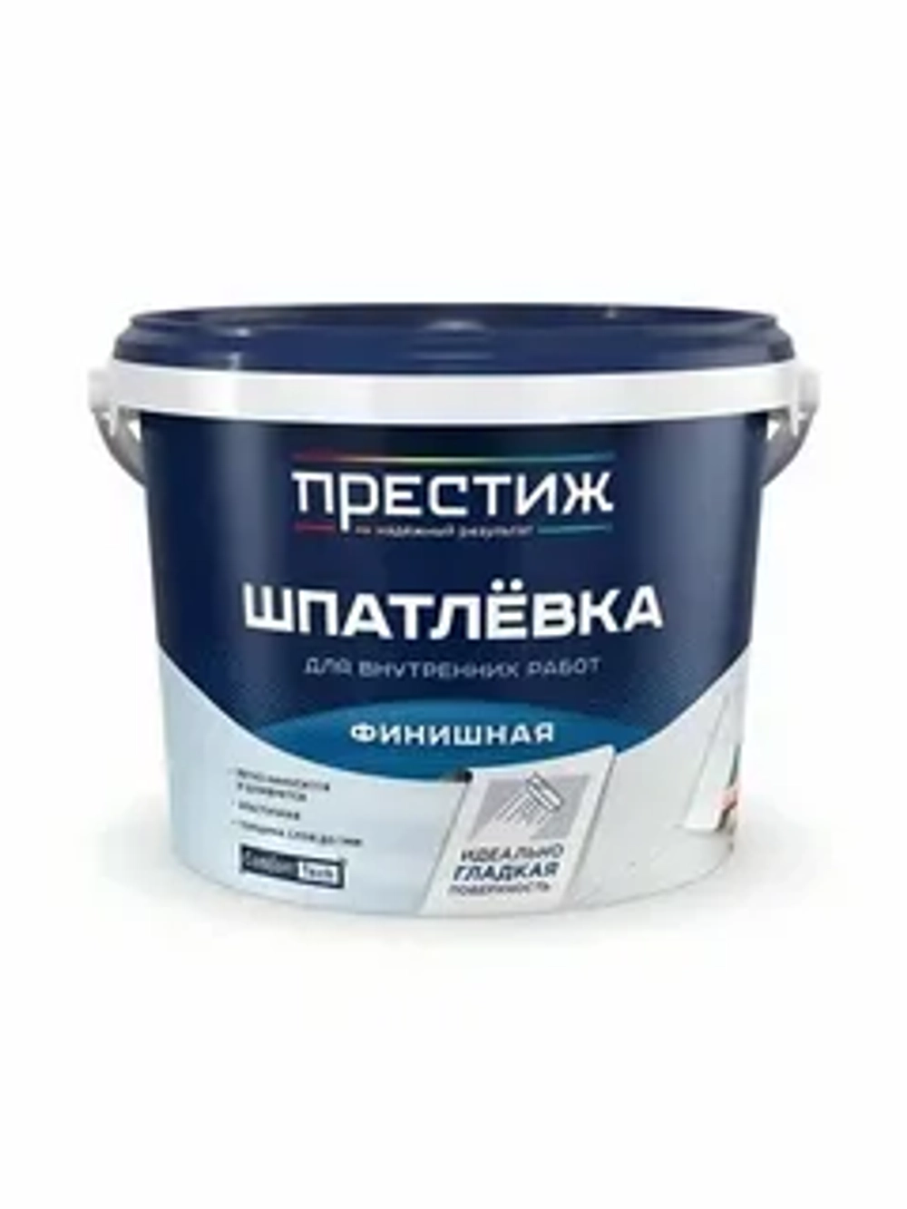 Шпатлевка ПРЕСТИЖ финишная 3 кг для внутренних работ водно-дисперсионная белая