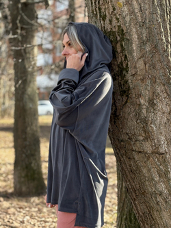 Худи / микро вельвет / графит